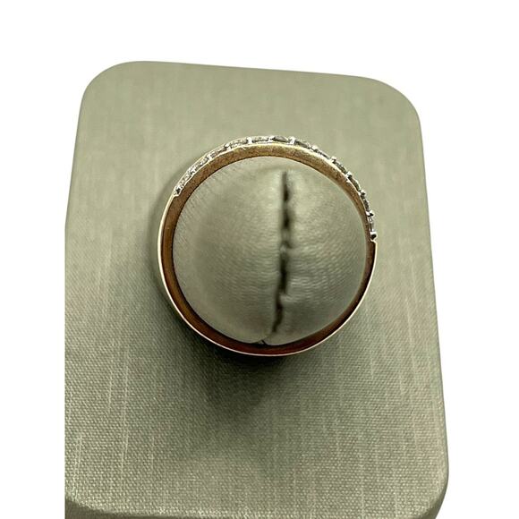 10K Rose Gold Plain & .36cttw Diamond Band Ring (14388) - Picture 4 of 7